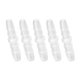 Quickun Plastic Hose Barb Fitting 1/4 x 1/4 Barbed Splicer Mender Joint Adapter Union Fitting (Pack of 5)-New