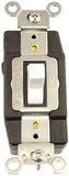 Leviton 3 Amp, 24 Volt AC/DC, Toggle Double Throw, Center Off, Momentary Contact, Single Pole, AC Quiet Switch, Industrial Grade