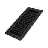 Decor Grates LAJH410BLK Low Profile Grates, 4X10, Oriental, Textured Black