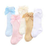 The Dds Store Baby Socks Cute Bow Baby Socks Cotton Bows Girls Knee High Socks Spring Summer Mesh (In, Age, 0 Months, 12 Months,