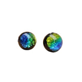 20pcs 8mm Blue Green Color Handmade Luminous Lampwork Glass Beads Glow in The Dark Round Loose Bead for Jewelry Making