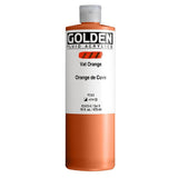 Fluid Acrylics by GOLDEN, Vat Orange, 16 fl. oz. Bottle, Professional Acrylic Paint, SemiOpaque