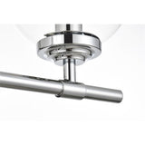 Living District Ingrid 3-Light Iron & Glass Bath Sconce In Chrome And Clear