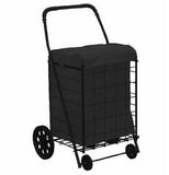 PrimeTrendz Jumbo Shopping Cart Liner securely to Your Shopping cart Using Loop Fasteners. (This Listing is only for The Liner I