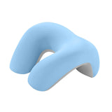 Trendivibe Travel Pillow Ergonomic Headrest Napping Pillow For Office Sleeping Car Blue