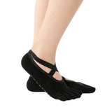 Judee NonSlip Yoga Socks With Grips, Anti Bacterial AntiSkid Yoga Pilates Dance Ballet Cotton Walking & Bikram Fitness Socks O