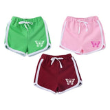 Kyda Kids Girls Cotton Plain Regular Fit Shorts - Multicolor(Pack Of 3)(Fff C4_6-7Yrs)