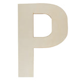 Wooden Letters 12 Inch, Big Wooden Letter P Shapes Cutouts Blank Unfinished Large Wood Alphabet Letters for DIY Crafts Wall Deco