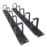 QiaoYoubang 2 Pcs 1U 19 Rack Mount Cable Management Organizer 5 D-Ring
