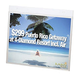 Officemate Horizontal Wall Mount Sign Holder, 11 x 8.5 Inches, Clear, Comes in 6PK (23061)