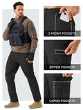Toplot Men'S Functional Straight-Fit Cargo Pants (Men-Zip-Cargo-5216-Black-32),Black,32,B0DQYCZLF6