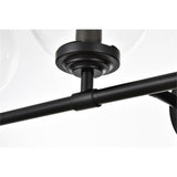 Living District Ingrid 4-Light Iron & Glass Bath Sconce In Black And Clear