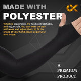 Xjarvis Premium Black Uv Tan Sunblock Protection With Thumb Hole Arm Sleeves Compression Cooling Unisex Hand Sleeves Made With Durable & Flexible Polyester For Cycling Outdoor Activities Pack Of 1,Premium Thumb Sleeve,,B0CMYB17TS