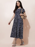 Oomph! Women'S Western & Fusion Wear Midi Dresses For Women Beach Blue - Md518,BlueApparel,L