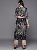 Libas Women'S Viscose Yoke Design Regular Kurta (23748Oh Navy Blue Navy Blue Xl