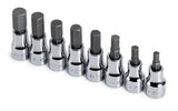 SK Tools USA 3/8 Drive, 8 Piece, Standard, Metric, Chrome Hex Bit Socket Set: 5MM 12MM | 19708
