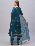 Gosriki Women'S Rayon Blend Anarkali Printed Kurta With Pant & Dupatta (Berlin Kerosin-Vks02-Gs_Xl_Dark Blue_X-Large),Dark Blue,,B0DJ3BX6R7