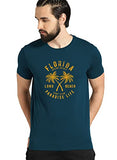 Adro Florida Paradise Life Mens Printed T-Shirt (Xl, Steel Blue)