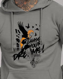 ADRO Anime Hoodies for Men 320 GSM Soft Cotton Hoodie Long Lasting Anime Printed Hoodie for Winter | Mens Hoodies | Sweatshirt for Men|H24-DREAM-SG-S Steel Grey,Steel Grey