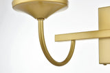 Living District Avani 2-Light Iron & Glass Bath Sconce In Brass And Clear