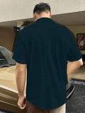 Dhruvi Trendz Mens Polly Cotton Men'S Casual Shirt Regular Fit Casual (Dt-Ms-6132_Black_L)