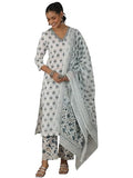 Libas Women'S Pure Cotton Kurta Set (48995_White