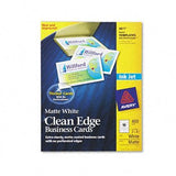Avery TwoSide Clean Edge Printable Business Cards Card,Ij Bus400Cln Edge,We (Pack Of 3)