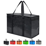 NZ home Durable XXL PRO Insulated Cooler Bag and Food Warmer for Delivery & Grocery Shopping with Zippered Top, Black Commercial