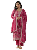 Libas Women'S Silk Blend Kurta Set (49518_Pink_M)