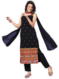 Wedani Black Georgette Embroidered Kurta Set For Women,BLACK,L