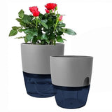 Inhydro Smart Growpot Set Of 2 SelfWatering Pots Or Wick Hydroponics Pots,Perfect For Flower Plants, Indoor Plants Home Decor