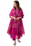 Gosriki Women'S Rayon Blend Straight Printed Kurta With Pant & Dupatta (Mangai Pink-Vks01-Gs_S_Pink_Small),Pink,,B0F48XD8B8
