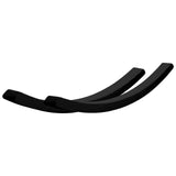 Wonderjune 1 Pair Bent Oak Rocker Runners Wooden Rocking Chair Legs Wood Curved Legs Feet Bar Chair Seat Bench Rocking (Black Co