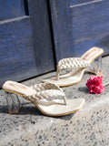 Shoetopia Girls Ruhi Cream Heeled Sandal - 5 Uk (Girls-Ruhi-Cream),Cream,5,B0CQK58QLD