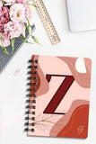 DIKRAFT Initial Z Printed Wiro Bound A5 Diary For Office School College Journal Diary Notebook for Girls and Women (Unruled 200