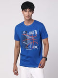 Adro Men'S Graphic Printed 100% Cotton T-Shirt - Regular Fit, Printed T-Shirts For Men (Rn24-Bcl-Rb_Royal Blue_2Xl)