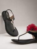Shoetopia Girls Girls-Snd-200 Black Flat Sandal - 4 Uk (Girls-Snd-200-Black),Black,4,B0CQK67GLF