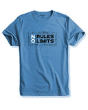 Adro No Rules No Limits Mens Printed T-Shirt (Rnr-M-Lim-Sk_Skyblue_M)