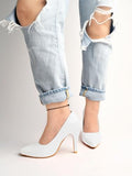 Shoetopia Girls Belly-Kia White Pump - 7 Uk (Girls-Belly-Kia-White),White,7,B0CQK6118S