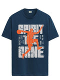 Adro Sports Design Printed T-Shirt For Men - 100% Cotton, Regular Fit, Soft Breathable Fabric. (Rn23-M-Spr-Sb_Teal_2Xl)