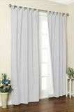 Commonwealth Home Fashions Thermalogic Weather Insulated Cotton Fabric 80 X 63 Tab Panels Pair White