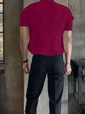 Leriya Fashion T Shirt for Men || Men T-Shirt || || Men Polo T-Shirt || Men Pain T-Shirt (Large Wine),Wine
