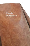 NAT Leathers | Blonde Light Tan Distressed Faux Leather material PU Sheet (Peta Approved Vegan) Synthetic Pleather Roll 0.9 mm 2