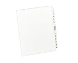 Avery AveryStyle Legal Side Tab Dividers, 26Tab, 76100, Letter Size, White, 25 per Set (11397)