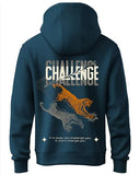 Adro Mens Abstract Design Backside Printed Hoodies In Premium Cotton Fleece 340 Gsm (H23-M-Chl-Sb_Teal_L)