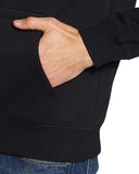 Adro Mens Abstract Design Backside Printed Hoodies In Premium Cotton Fleece 340 Gsm (H23-M-Chl-Bl-2Xl_Black)
