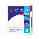 Avery WorkSaver Big Tab Paper Dividers INDEX,BNDR,LTR,5CLRD/ST 16 (Pack of50)