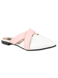 Shoetopia Women'S Flat Mules White,White,7,B09MB5946X
