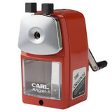 CARL Angel Manual Pencil Sharpener, Red