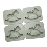 ATORSE 3x3D Candle Aroma Wax Tablet Silicone Mold A: 4 Horse